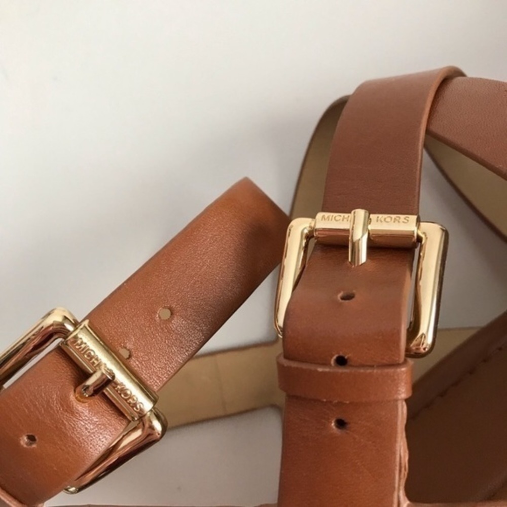 Michael Kors Espadrille Style Jocelyn Platform Suede Wedge Sandals Size 8 - Picture 7 of 8